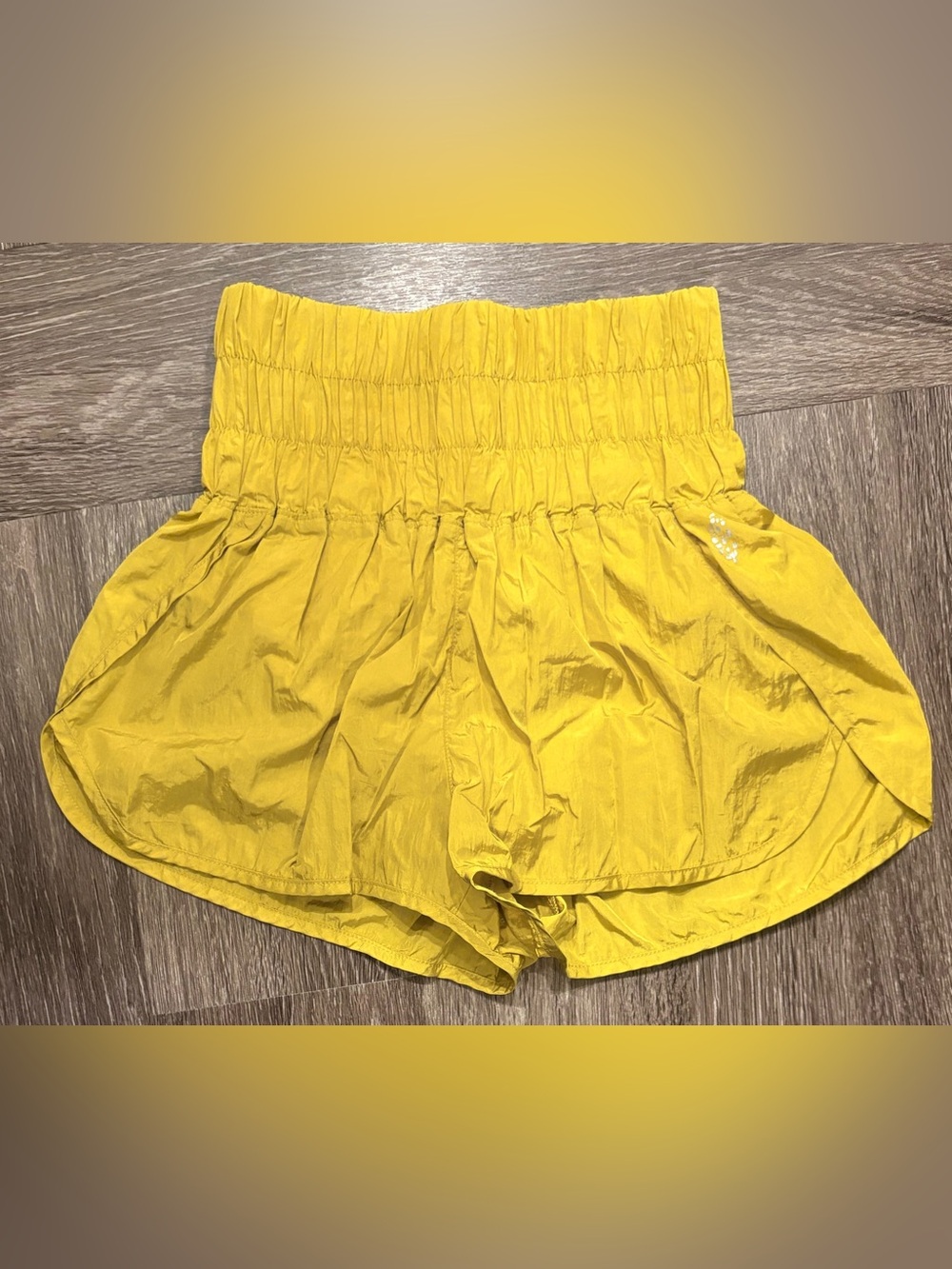 FP Movement The Way Home High-Waist mustard yellow Shorts Size Snall